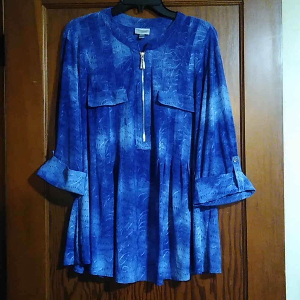 Women's plus size 3/4 sleeve Avenue tunic top